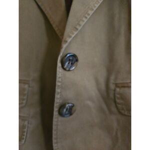 BCBG Maxazaria Brown Blouse Jacket SZ M Women's Pleated 3/4 Sleeves Elastic Back